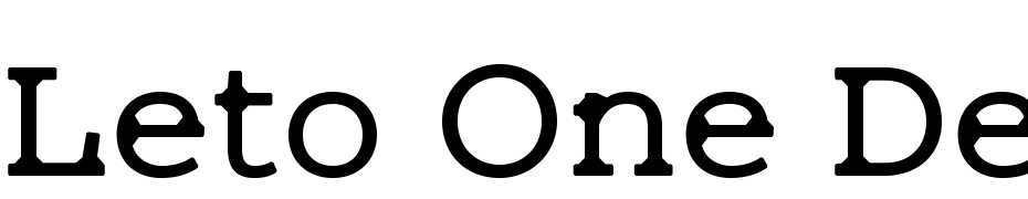 Leto One Defect Font Download Free